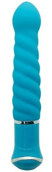 Голубой спиралевидный вибратор Ecstasy Charismatic Vibe - 20,7 см. - фото, цены