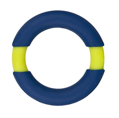 Синее эрекционное кольцо Neon Stimu Ring 42mm Blue/yellow - фото, цены