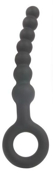 Черный анальный стимулятор-елочка с ограничителем - 13,5 см. - фото, цены