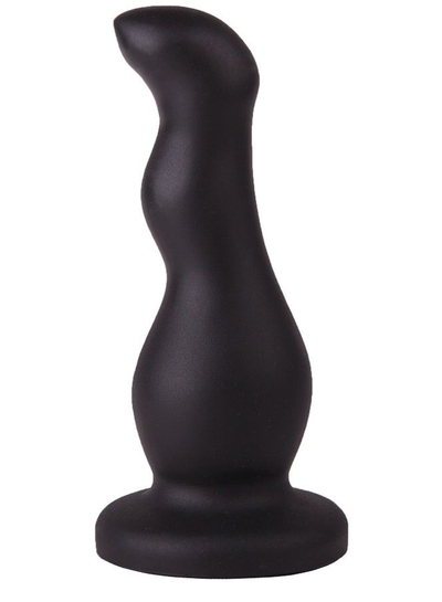 Чёрный анальный стимулятор для массажа простаты - 13,5 см. - фото, цены