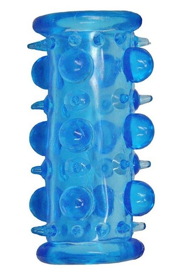 Голубая насадка с шипами и шишечками Lust Cluster - фото, цены