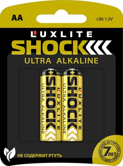 Батарейки Luxlite Shock (gold) типа аа - 2 шт. - фото, цены