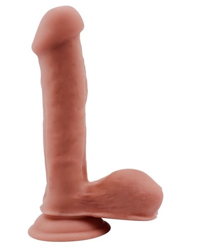 Телесный фаллоимитатор на присоске Topless Lover - 19,2 см. - фото, цены