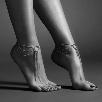 Серебристые браслеты на ноги Magnifique Feet Chain - фото, цены