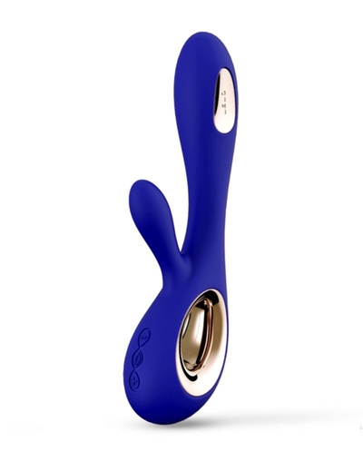 Синий вибратор-кролик Lelo Soraya Wave - 21,8 см. - фото, цены