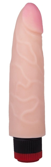 Вибромассажёр-реалистик с розовой головкой - 20,2 см. - фото, цены
