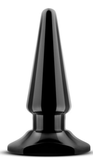 Чёрная анальная пробка Easy Plug - 10,16 см. - фото, цены
