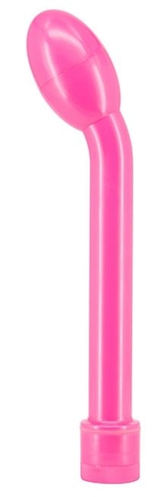Розовый изогнутый вибромассажер G Power - 18,5 см. - фото, цены