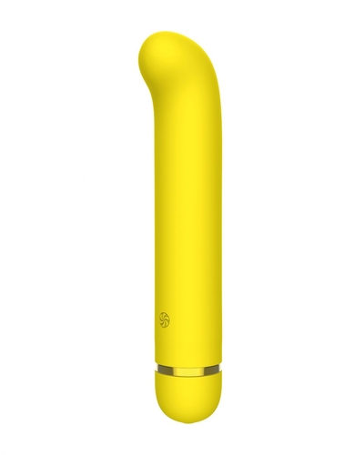 Желтый перезаряжаемый вибратор Flamie - 18,5 см. - фото, цены