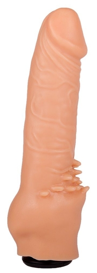 Телесная насадка-фаллос с шипами для массажа клитора - 18,5 см. - фото, цены