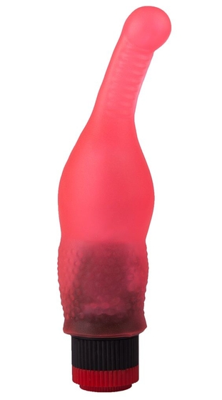 Гелевый розовый массажёр простаты - 18,8 см. - фото, цены