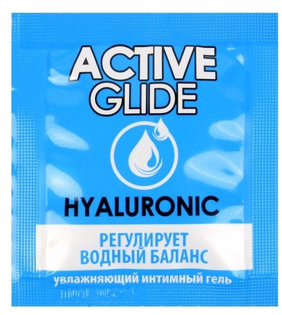 Лубрикант на водной основе Active Glide с гиалуроновой кислотой - 3 гр. - фото, цены