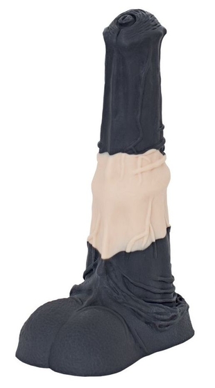 Чёрно-бежевый большой фаллос жеребца Коди - 25 см. - фото, цены