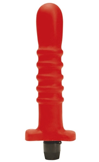 Красный многоскоростной силиконовый вибратор - 18 см. - фото, цены