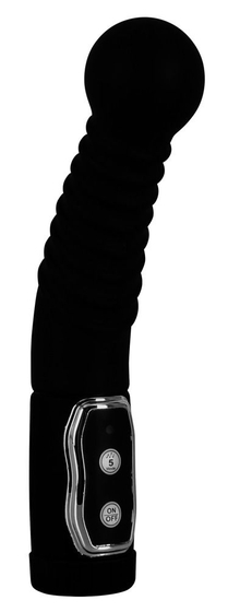 Чёрный стимулятор простаты с ротацией Prostate Twister - 20 см. - фото, цены