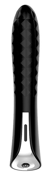 Черный вибромассажер Magic Diamond Thruster - 13 см. - фото, цены