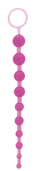 Фиолетовая анальная цепочка Oriental Jelly Butt Beads 10.5 Purple - 26,7 см. - фото, цены
