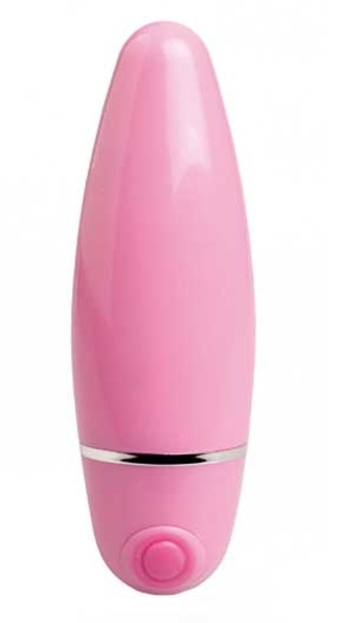 Розовый компактный вибратор и гладкой поверхностью - 10 см. - фото, цены