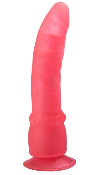 Розовый гелевый фаллоимитатор на присоске - 19,3 см. - фото, цены