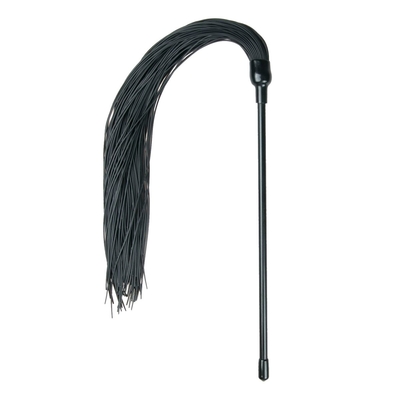Плеть с черными силиконовыми хвостами Black Silicone Tickler - 45 см. - фото, цены
