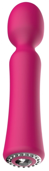 Розовый универсальный массажер Wand Pearl - 20 см. - фото, цены