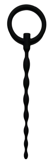 Черный силиконовый уретральный плаг Silicone Penis Plug - 16 см. - фото, цены