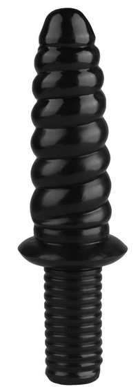 Черный фантазийный фаллоимитатор Улитка - 28 см. - фото, цены