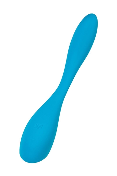 Синий гибкий вибратор Satisfyer G-Spot Flex 5+ - 19,6 см. - фото, цены