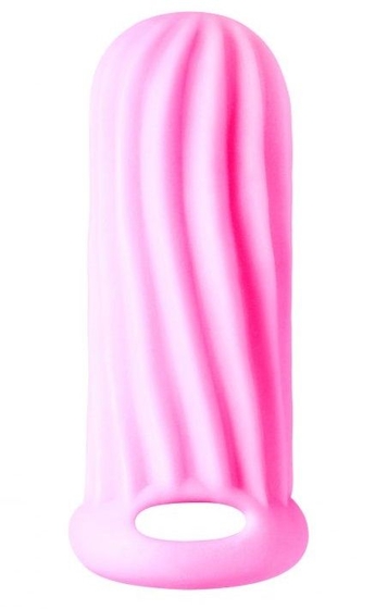 Розовый фаллоудлинитель Homme Wide - 11 см. - фото, цены