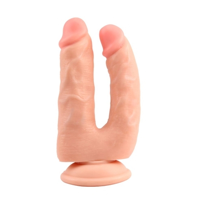 Телесный анально-вагинальный фаллоимитатор Bromeo #03 - 18 см. - фото, цены