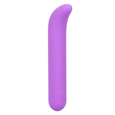 Фиолетовый мини-вибромассажер Liquid Silicone Mini G Vibe для стимуляции зоны G - 10,75 см. - фото, цены