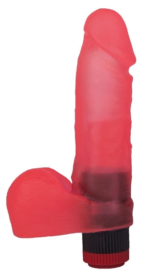 Розовый вибромассажёр в форме фаллоса - 16 см. - фото, цены