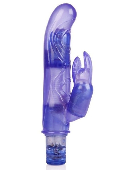 Фиолетовый вибромассажер 10-Function Bendie Bounding Bunny Vibes - 22,8 см. - фото, цены