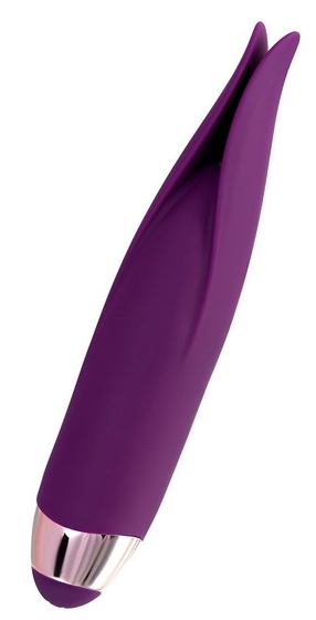 Фиолетовый клиторальный вибростимулятор Flo - 18,5 см. - фото, цены