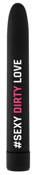 Черный гладкий вибромассажер Feelgood Vibe #Sexy dirty love - 17,2 см. - фото, цены
