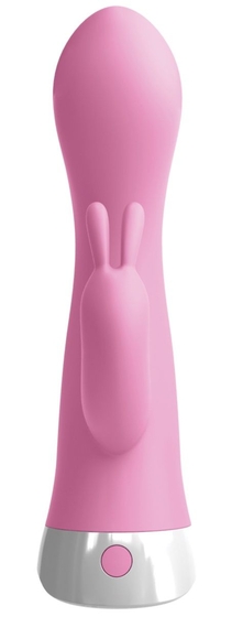 Розовый вибратор-кролик со съемной присоской Wall Banger Rabbit - 19,9 см. - фото, цены