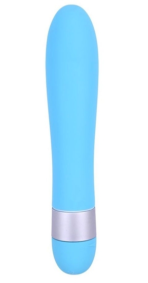 Голубой классический вибратор Precious Passion Vibrator - 17 см. - фото, цены