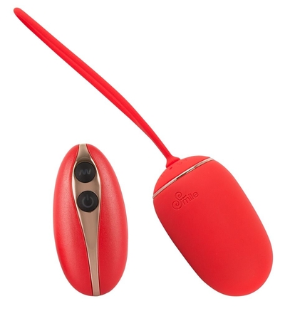 Красное виброяйцо Remote Controlled Love Ball с пультом ду - фото, цены