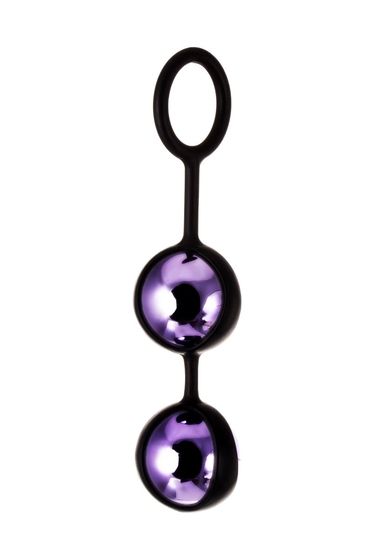 Фиолетово-чёрные вагинальные шарики Toyfa A-toys - фото, цены