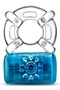 Синее эрекционное виброкольцо Pleaser Rechargeable C-Ring