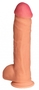 Телесный реалистичный фаллоимитатор с присоской №75 - 23,5 см.