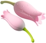 Розовый клиторальный стимулятор-тюльпан Juliet