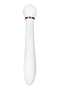 Белый вибратор с вакуумной стимуляцией Jasmine - 23 см.