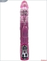 Розовый вибратор с металлическими шариками - 29 см.