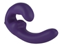 Фиолетовый безремневой страпон с вибрацией Sharevibe