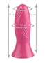 Розовая анальная втулка с рельефом - 17 см.