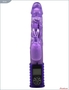 Фиолетовый виброкомпьютер с ЖК-экраном и 9 режимами вибрации - 25 см.
