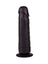 Чёрный фаллоимитатор на подошве-присоске - 17,5 см.