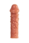 Телесная насадка на фаллос с отверстием для мошонки Cock Sleeve 002 Size M - 15,6 см.