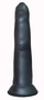 Черный анальный стимулятор в виде пальца на присоске - 15 см.